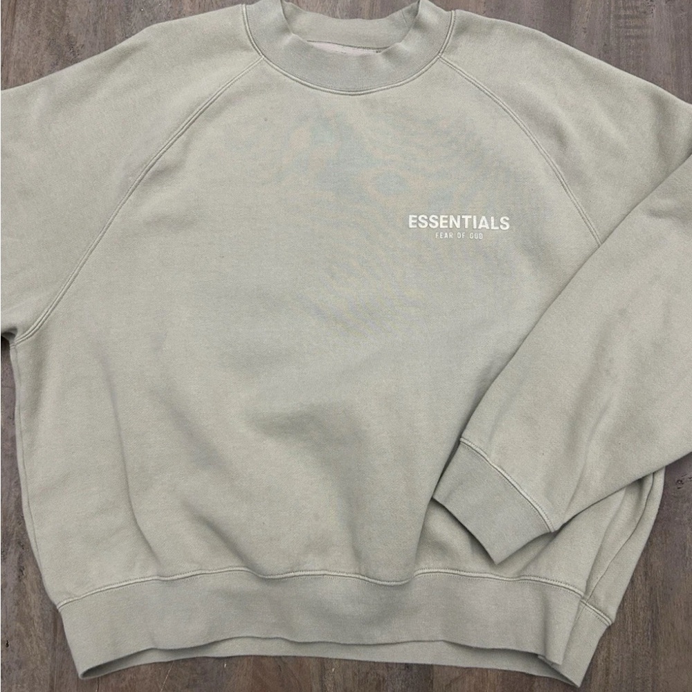 Fear of God Essentials Light Beige Crewneck Sweater